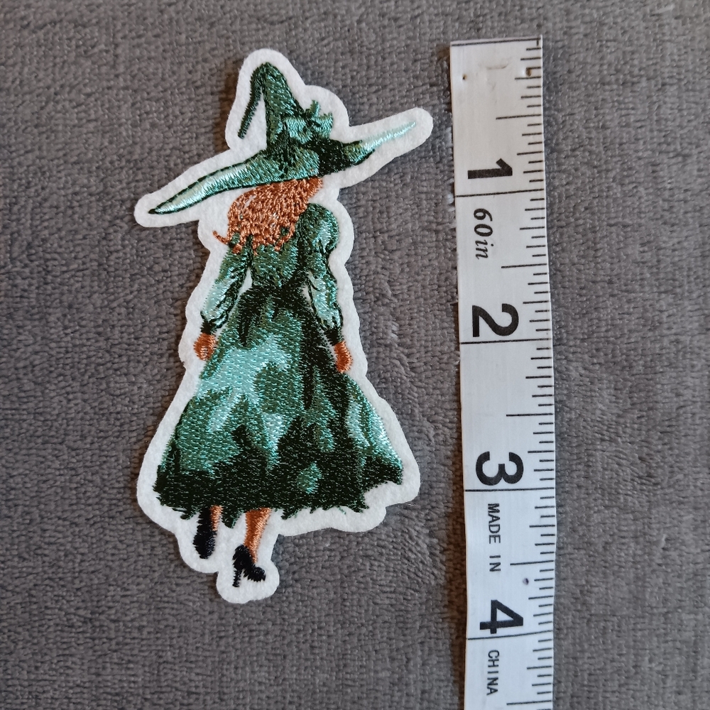 Green Herbalist Forest Witch Iron On Patch, Cottagecore Witchy Nature Apothecary - Picture 3 of 4